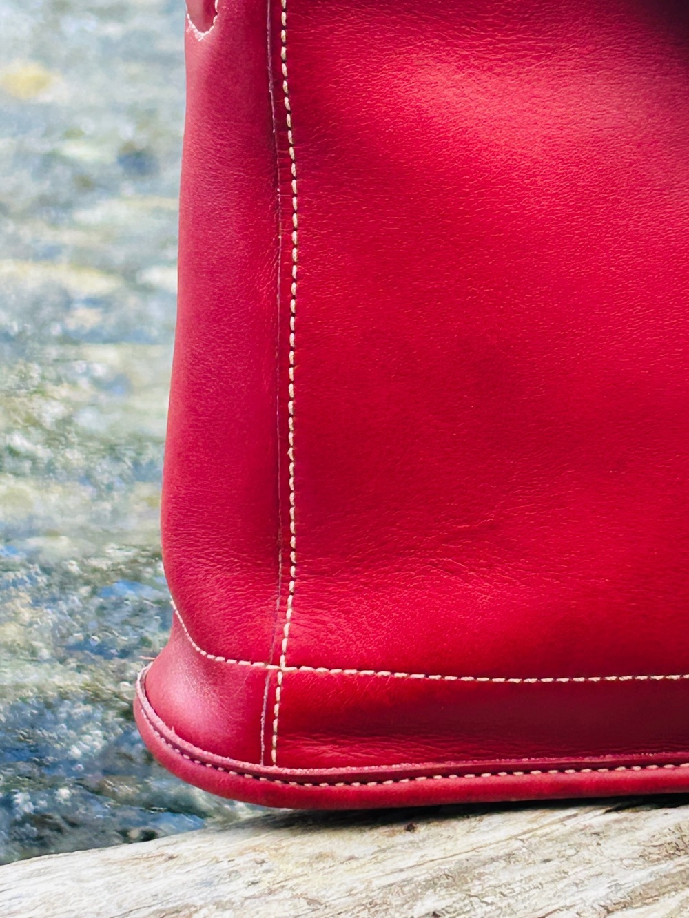 Vintage Coach 9309 Red Bleecker Top Zip Shoulder Bag Made in the USA 🇺🇸 - Picture 9 of 13